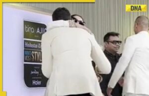 Abhishek Bachchan, Rekha comparte un cálido abrazo en la función de premios en Mumbai, el video se vuelve viral: ver