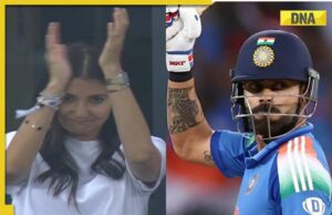Anushka Sharma le da una ovación de pie a Virat Kohli durante la India vs Australia Champions Trophy Match, los fanáticos reaccionan: “Aquí hay una bofetada …”