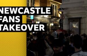 Los fanáticos de Newcastle se apoderan de Londres & St James 'Park después de ganar la Copa Carabao