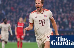 Kane en el doble como Bayern Rompa para ganar la primera pierna contra Leverkusen de 10 hombres | Liga de Campeones