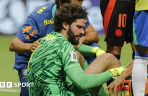 Alisson: el portero del Liverpool sale del campamento de Brasil después de 'sospecha de conmoción cerebral'