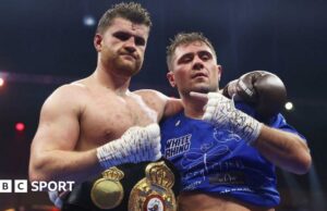Los rivales británicos Johnny Fisher y Dave Allen se preparan para la revancha en mayo