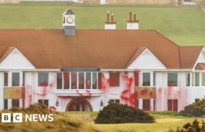 Trump Turnberry Vandalized por el grupo pro-palestina