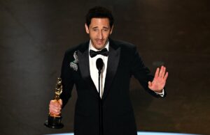 Adrien Brody rompe el récord mundial con el discurso de aceptación de los Oscar