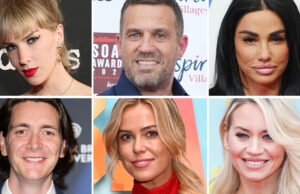 Charlotte Kirk, Jamie Lomas, Katie Price, James Phelps en la foto 'Ripper'