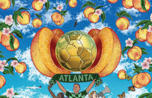 El vibrante póster de la Copa Mundial de la FIFA de Atlanta presentada