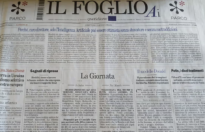 El periódico italiano 'Il Foglio' ha publicado la primera edición generada por la IA del mundo