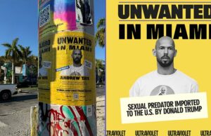 El Grupo de Justicia de Género de EE. UU. Distribuye carteles no deseados a W …