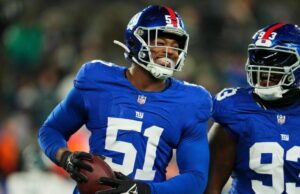 2025 Agencia libre de la NFL: Firma de las águilas Ex corredor de pases de los Gigantes Azeez Ojulari