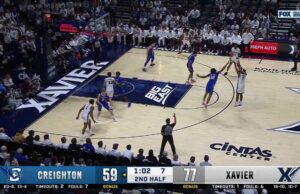Ryan Conwell perfora el triple duro, ayudando a Xavier a derrotar a Creighton