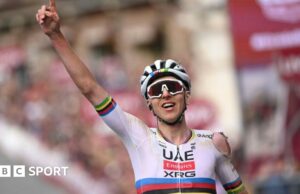 Strade Bianche: Tadej Pogacar se recupera del accidente para vencer a Tom Pidcock para una victoria consecutiva