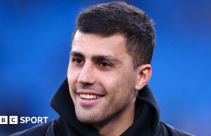 RODRI: El mediocampista del Manchester City podría regresar esta temporada, dice Pep Guardiola