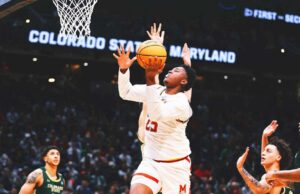 Derik Queen de Maryland Banks en el primer torneo de 2025 torneo de la NCAA para hombres de 2025