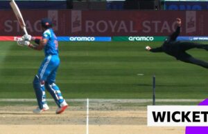 ICC Men's Champions Trophy 2025: Virat Kohli salió por 11 después de una mano Glenn Phillips Catch