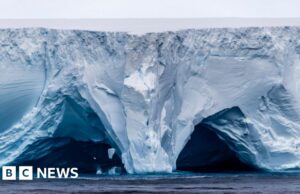 El iceberg más grande del mundo corre encallado en Remote Island