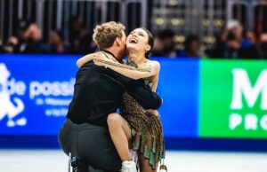 Madison Chock y Evan Bates logran tres turbas históricas