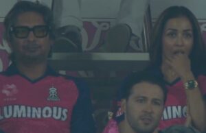 IPL 2025: Malaika Arora apoya a RR con el ex jugador de cricket Kumar Sangakkara