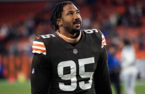 La estrella de los Browns, Myles Garrett, afirma lo obvio: “Cualquier equipo que vaya lejos necesita un mariscal de campo”
