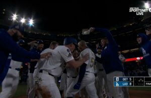 Mookie Betts de los Dodgers llega a Walk-Off HR en extras contra Tigers