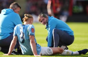 Erling Haaland: Man City Striker buscar consultas especializadas después de una lesión en el tobillo izquierdo en los cuartos de final de la Copa FA | Noticias de fútbol