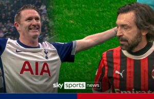 Keane Gymnastics and Pirlo Free-skicks | ¡Las leyendas de los Spurs Beat AC Milan Glorie!
