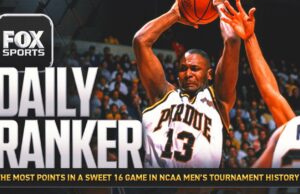 ¿Quiénes son los 10 anotadores más altos en un juego Sweet 16 en la historia del torneo masculino de la NCAA?