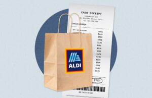 Una lista de compras Aldi de dietista registrada por menos de $ 75