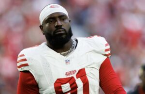 49ers DL Sam Okuayinonu firma su licitación de derechos exclusivos