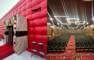 Chiyaan Vikram `Veera Dheera Sooran` se proyectó en el Theatro Inflable Theatro