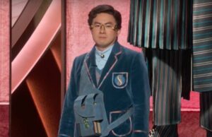 Bowen Yang tiró de un malvado y voló directamente de SNL a los Oscar, pero no puedo superarlo, arrancando una letra Miley Cyrus mientras contaba la historia