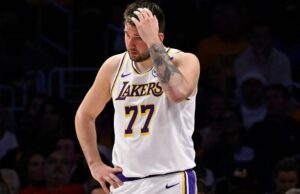 La falta de los Lakers de un centro confiable expuesto por primera vez desde que Luka Dončić intercambia la derrota del Juego 1 para los lobos