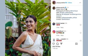 Priya, Janhvi se vuelve tradicional para Vishu