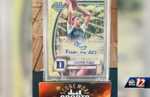 Triad Sports Shop vende una rara carta de jugador de baloncesto de Duke