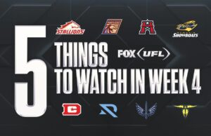 Cinco cosas a favor de la Semana 4 de la temporada 2025 de UFL