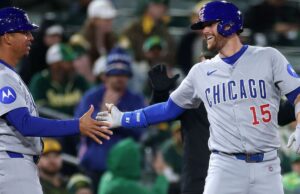 El primer jugador de Carson Kelly de los Cachorros para golpear para el ciclo de marzo