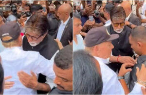 Amitabh Bachchan y Salim Khan comparten un momento emotivo en el funeral de Manoj Kumar: ver video | Noticias de la película hindi