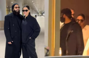 Ranveer Singh toca los pies de su padre mientras que Deepika Padukone abraza a su suegro en el aeropuerto, su gesto gana Internet como dicen los internautas, “más elegante …”