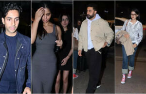 Agastya Nanda, Suhana Khan y Naomika Saran vistos en Night Out, Abhishek Bachchan se mete con Jaya Bachchan y Navya Naveli Nanda