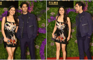 El nieto de Amitabh Bachchan, Agastya Nanda, hace una entrada elegante con la sobrina de Akshay Kumar, Simar Bhatia en Maddock Bash | Noticias de la película hindi