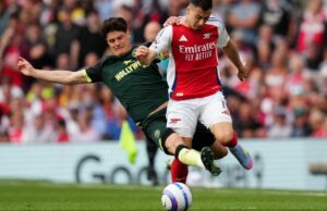 Gabriel Martinelli sobre Christian Nørgaard Tackle: “Podría haberme roto la pierna”