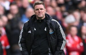 Eddie Howe: Gerente de Newcastle gracias a los fanáticos en medio de la batalla de neumonía