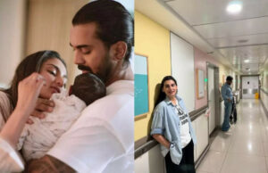 Athiya Shetty trata a los fanáticos a una rara foto de Suniel Shetty y Mana Shetty esperando fuera de la sala de trabajo para su nieta Evaarah | Noticias de la película hindi