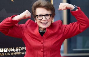 Billie Jean King recibe estrella de Hollywood Walk of Fame