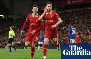 Diogo Jota desglosa el Muro Azul de Everton mientras el Liverpool se acerca al título | Liga Premier