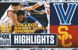 Villanova Wildcats vs. USC Trojans The Crown Highlights | Hoops de Fox College