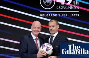 Ceferin regala poco sobre el futuro de la UEFA, mientras que Infantino tiene viento en sus velas | Fútbol americano