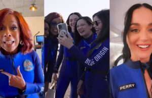 Revelado el traje de astronauta personalizado de Katy Perry para el vuelo espacial; Lauren Sánchez y Gayle King se ajustan a