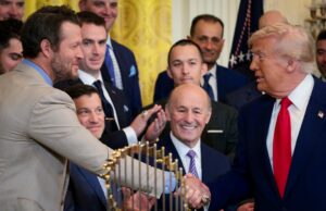 Los Dodgers visitan la Casa Blanca para celebrar el título de la Serie Mundial 2024