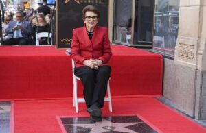 Billie Jean King recibe estrella de Hollywood Walk of Fame para Sports Entertainment