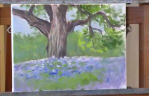 El artista Benjamin Knox muestra sus técnicas de pintura para el Día Mundial del Arte